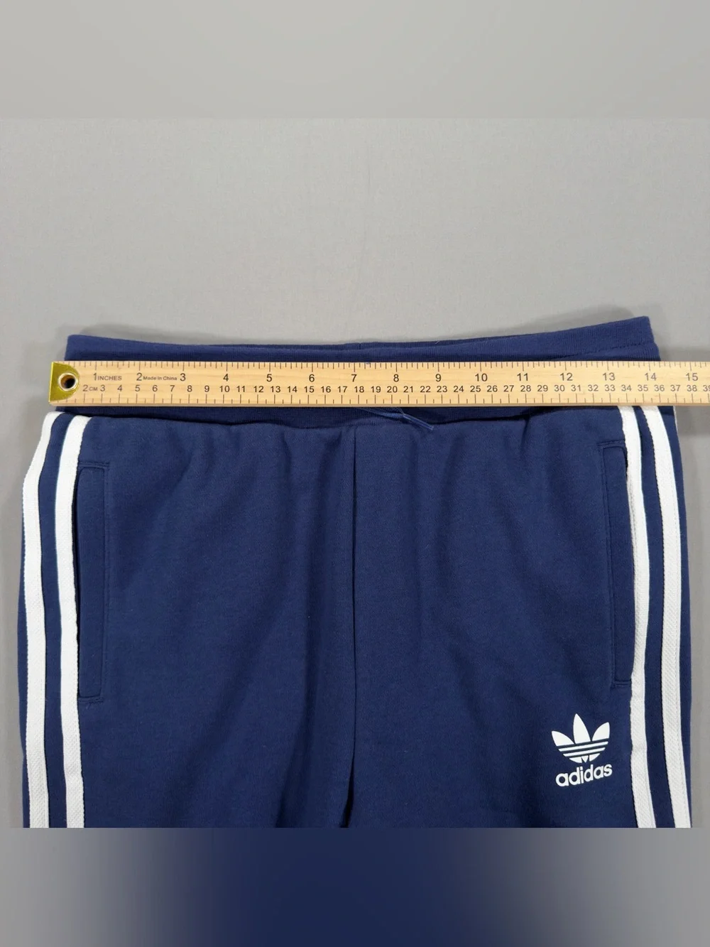 Adidas Youth M Medium Trefoil Pants Navy Blue White Stripe Joggers Tracksuit NWT
